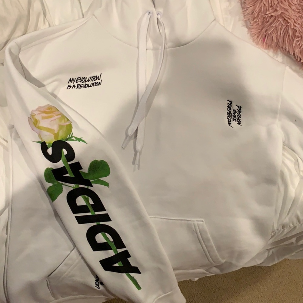 White adidas hoodie